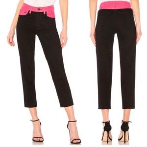 NWT Rag & Bone Ash Colorblock Jeans Black & Pink